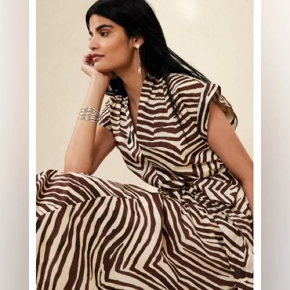 Banana Republic Factory Tie-waist Midi Shirtdress XS - Picture 2 of 5